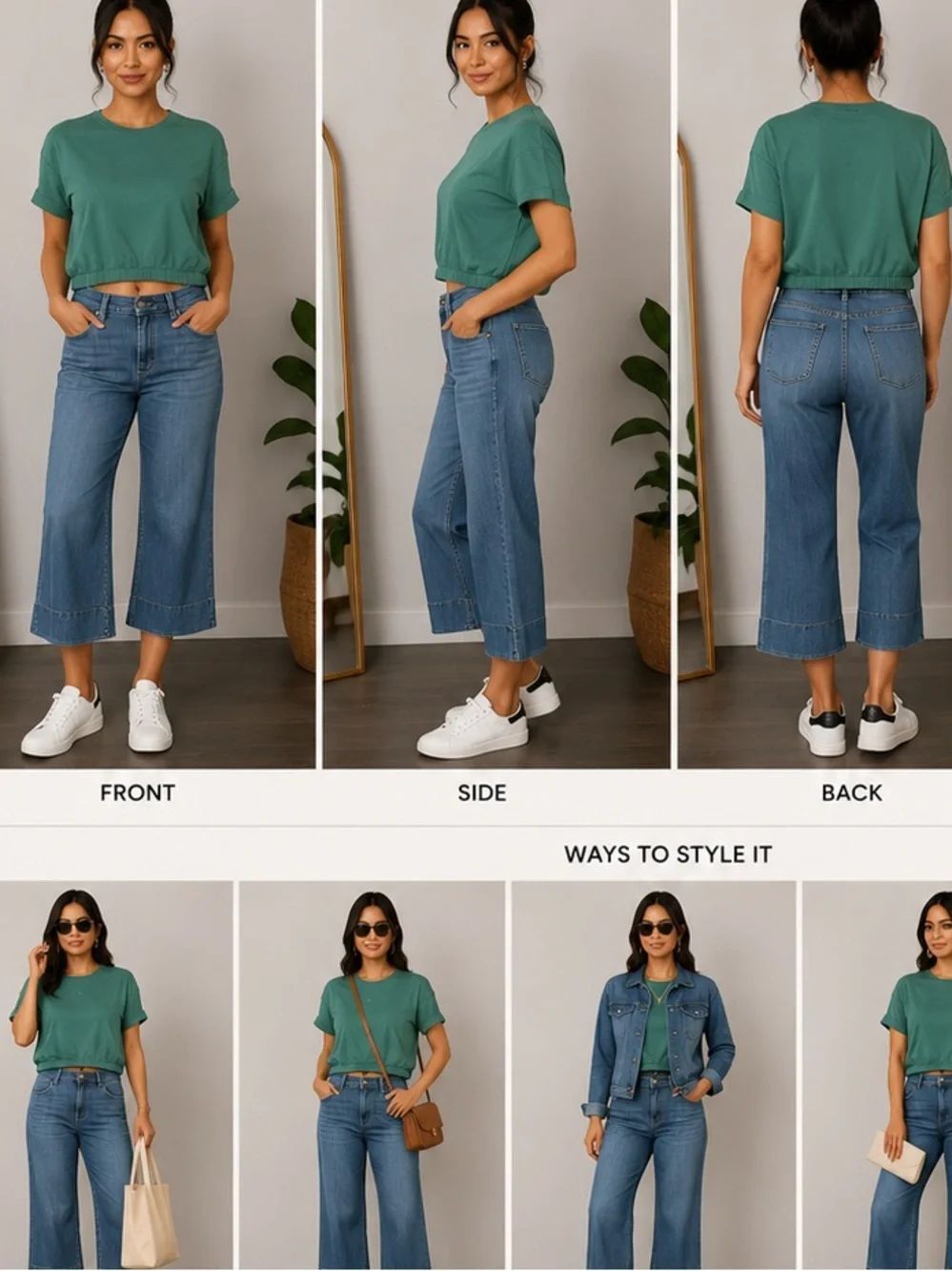 Express Green Cropped Tee